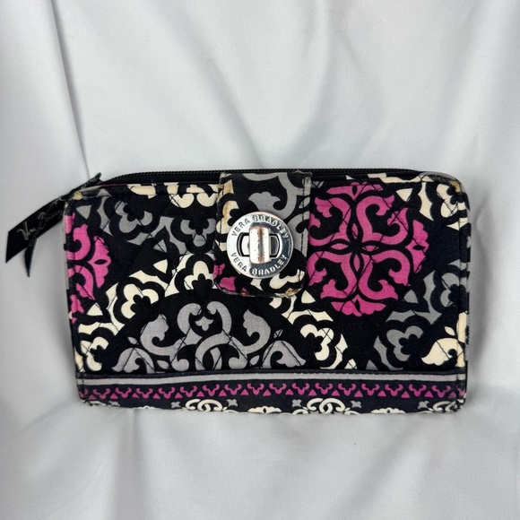 Vera Bradley Zip around Turn Lock Wallet - Northern Lights- Good Condition - Picture 3 of 16